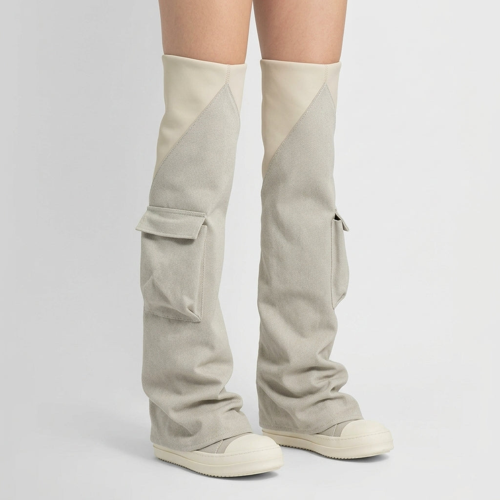 White boots, three-quarter view