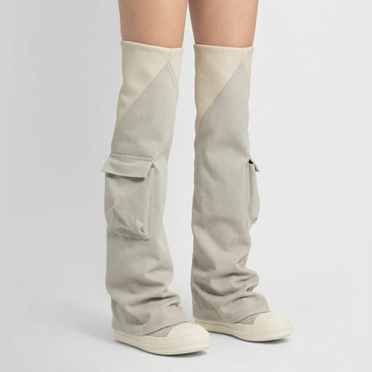 White boots, three-quarter view