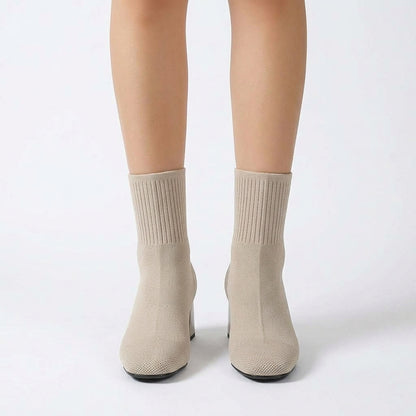 Apricot boots, front view