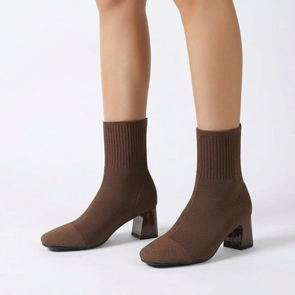Brown boots, three-quarter view