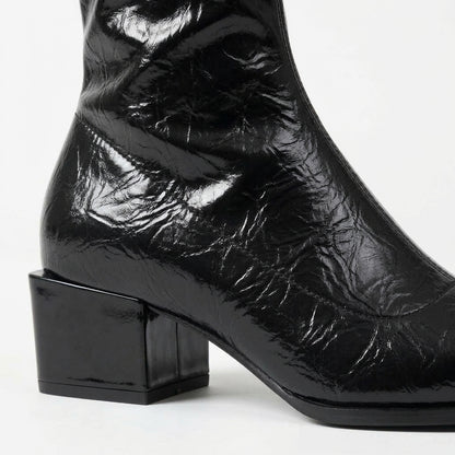 Black boots, heel detail