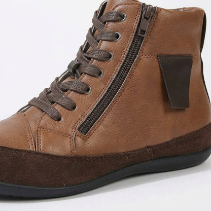 Caramel boots, close-up detail