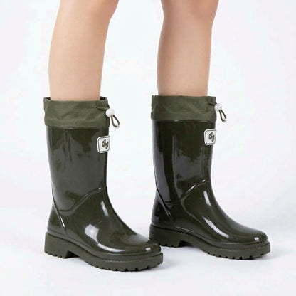 Maeve & Co water-resistant rain boots, army green