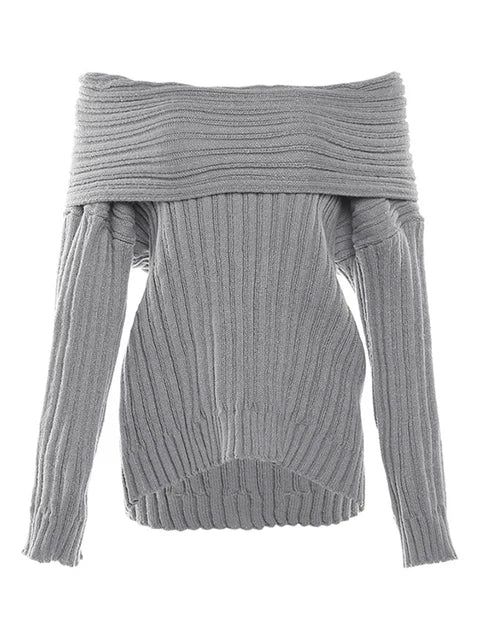 Maeve Women's Knitted Jumper - Straight-Shoulder Irregular Hem