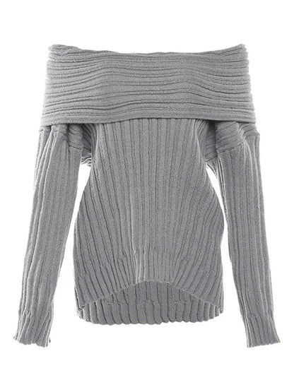 Maeve Women's Knitted Jumper - Straight-Shoulder Irregular Hem