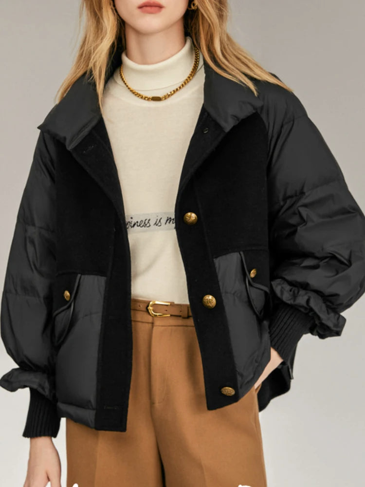 Maeve & Co Women's Puffer Coat - Thick Padded Winter Coat, Plus Size, Black