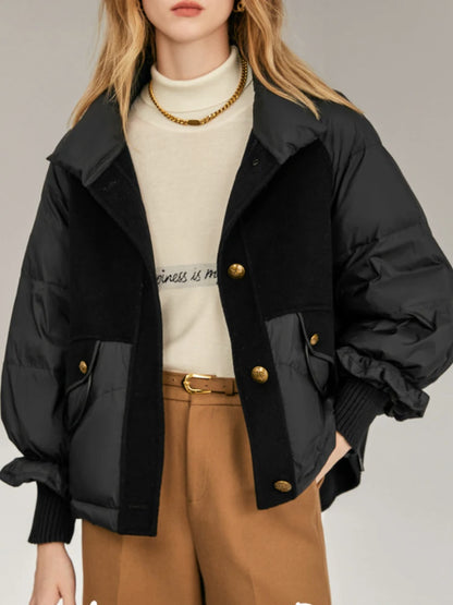Maeve & Co Women's Puffer Coat - Thick Padded Winter Coat, Plus Size, Black