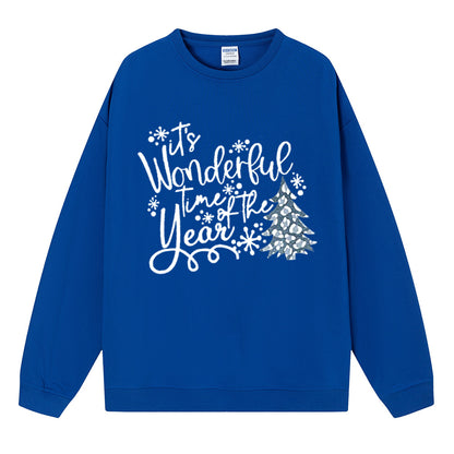 Maeve & Co Women's Christmas Jumper - Wonderful Time of the Year Slogan Sweatshirt
