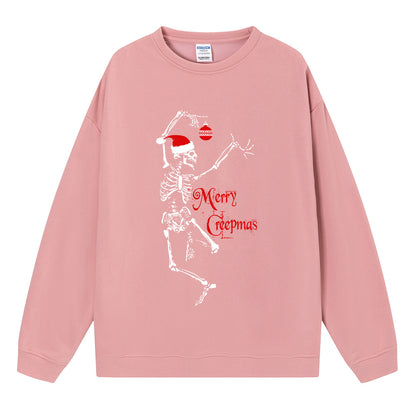 Maeve & Co Women's Christmas Jumper - Skeleton Santa Hat Print Sweatshirt