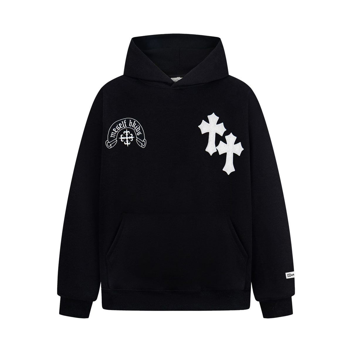 Maeve & Co Women's Graphic Hoodie - Oversized Cross Embroidered Pullover Hoodie