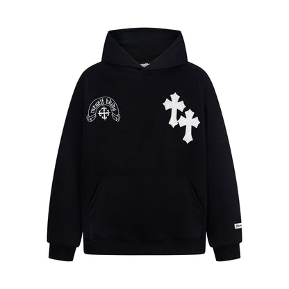 Maeve & Co Women's Graphic Hoodie - Oversized Cross Embroidered Pullover Hoodie