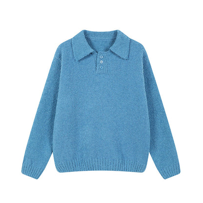 Maeve Women's Cable Knit Jumper - Polo Neck Oversized
