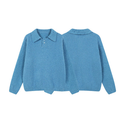 Maeve Women's Cable Knit Jumper - Polo Neck Oversized