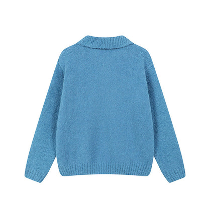 Maeve Women's Cable Knit Jumper - Polo Neck Oversized