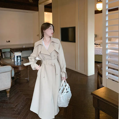 Maeve Women's Trench Coat - cream, front