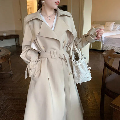 Maeve Women's Trench Coat - cream, front