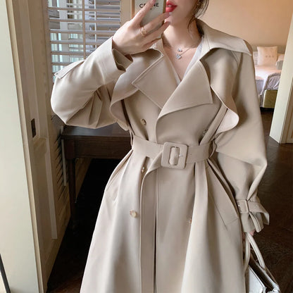 Maeve Women's Trench Coat - cream, front