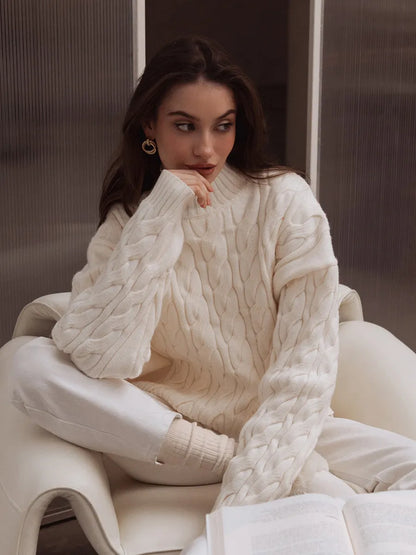 Maeve Women's Knitted Jumper - cream, front