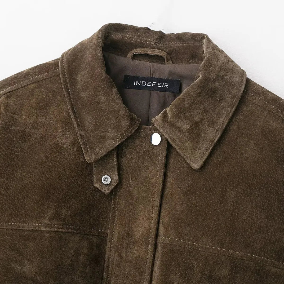 Maeve Women's Leather Jacket - brown, detail