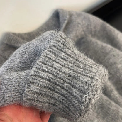 Maeve Women's Knitted Jumper - grey, detail