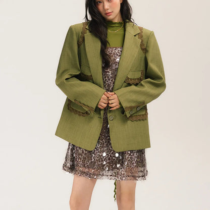 Maeve Women's Blazer - green, front