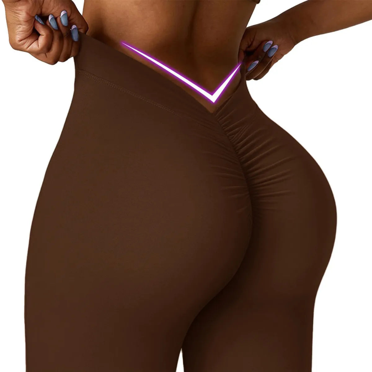 Maeve Women's Leggings - brown, back