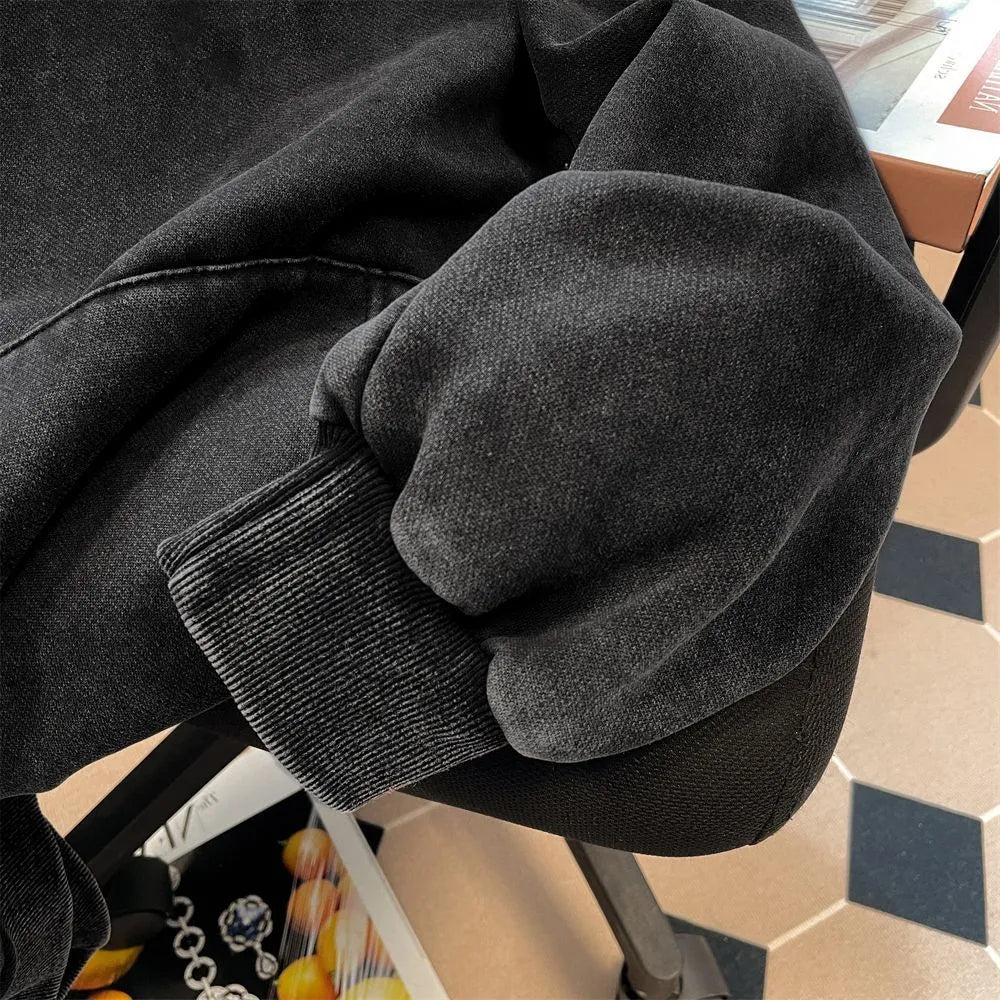 Maeve Women's Hoodie - washed black, detail