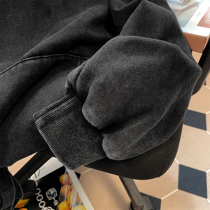Maeve Women's Hoodie - washed black, detail