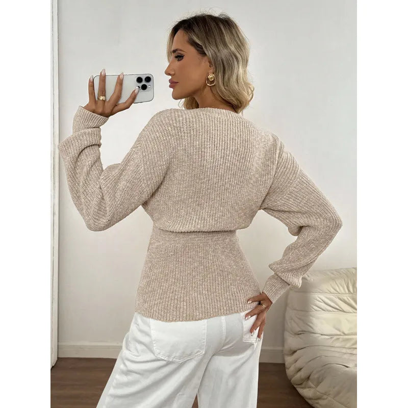 Maeve Women's Cardigan - beige, back
