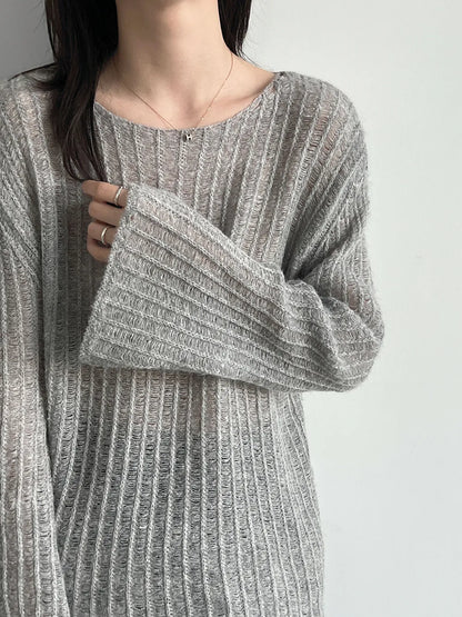 Maeve Women's Knitted Jumper - grey, detail