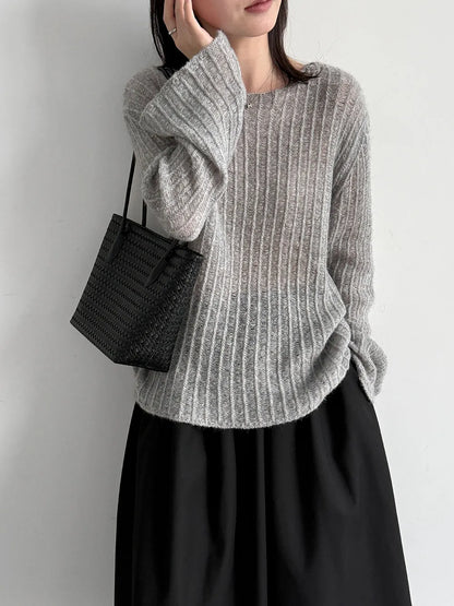 Maeve Women's Knitted Jumper - grey, front