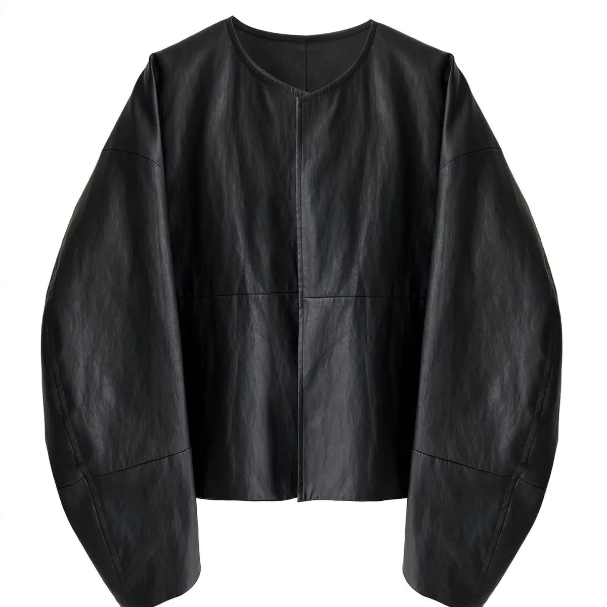 Maeve Women's Leather Jacket - black, flat