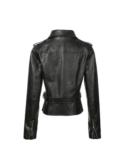 Maeve Women's Leather Jacket - black, back