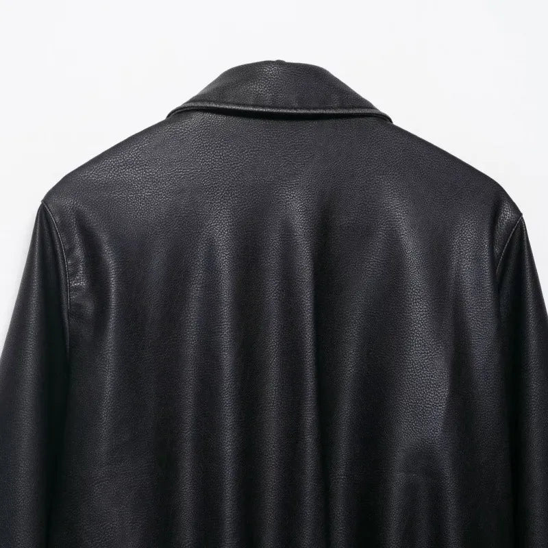 Maeve Women's Leather Jacket - black, back