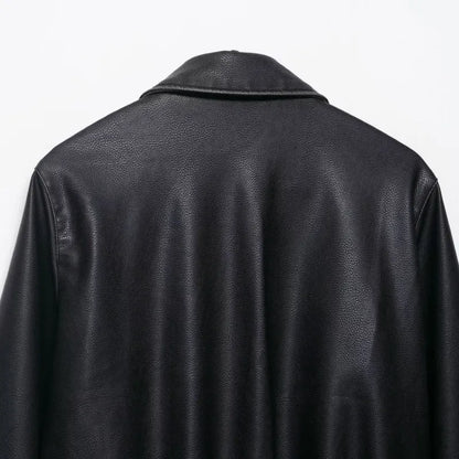 Maeve Women's Leather Jacket - black, back