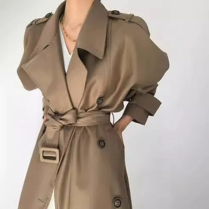 Maeve Women's Trench Coat - khaki, front