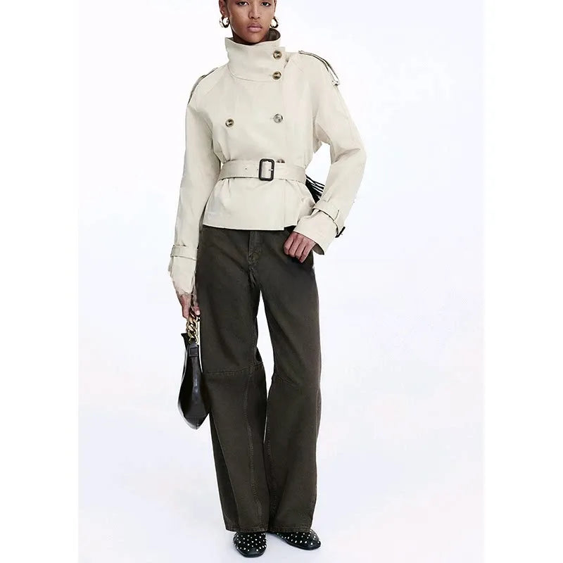 Maeve Women's Trench Coat - cream, front