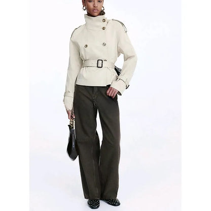 Maeve Women's Trench Coat - cream, front