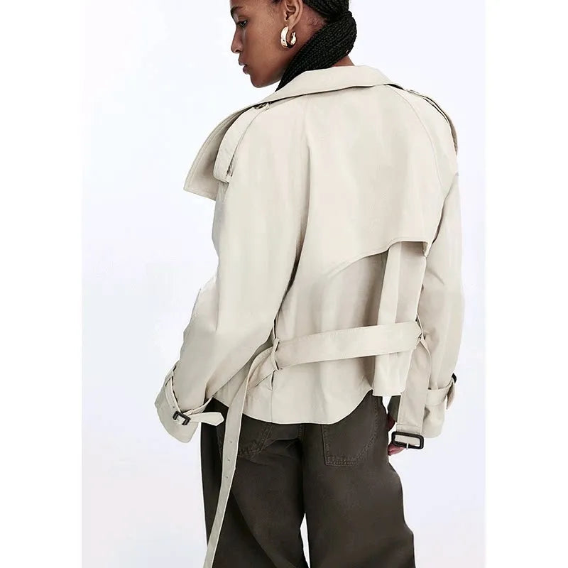 Maeve Women's Trench Coat - cream, back