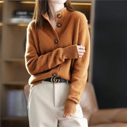 Maeve Women's Cardigan - Vintage Knitted Long-Sleeve Autumn-Weight