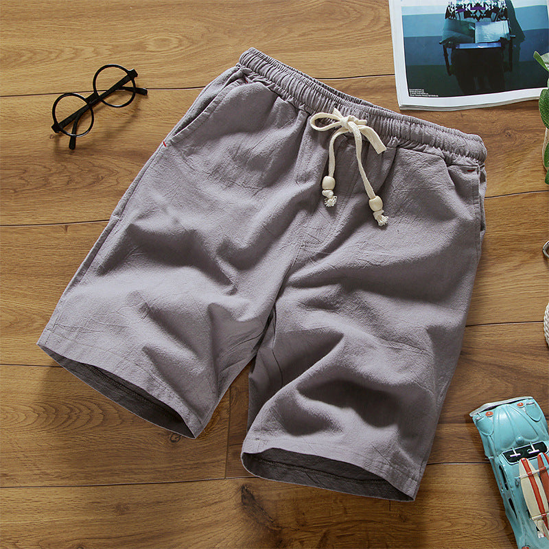 Women's Linen Shorts Cotton Linen Blend, Drawstring Waist, Relaxed Fit