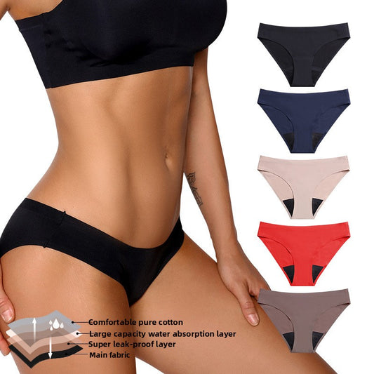 Period Underwear Women Leak Proof Seamless Briefs, Low Rise, Absorbent Cotton