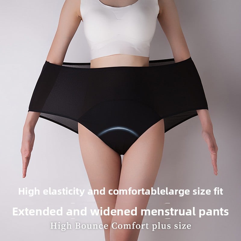 Period Underwear Women Leak Proof High Waist Briefs, Mesh Breathable, Absorbent