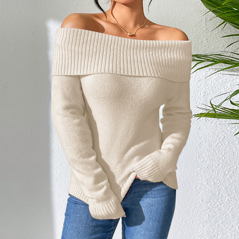Maeve Women's Off-Shoulder Jumper - Slim-Fit Knitted Bardot