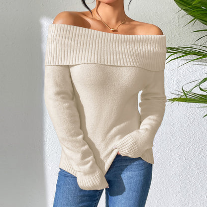 Maeve Women's Off-Shoulder Jumper - Slim-Fit Knitted Bardot