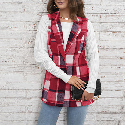 Maeve Women's Coat - Single-Breasted Lapel Stretch