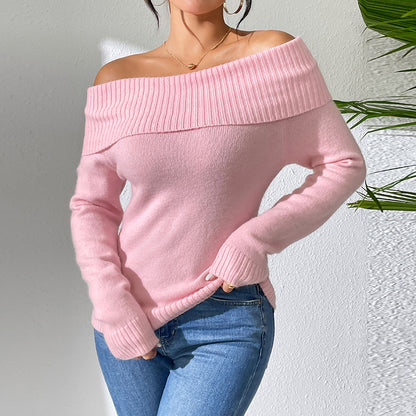 Maeve Women's Off-Shoulder Jumper - Slim-Fit Knitted Bardot