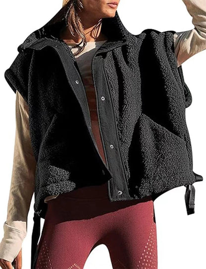 Maeve Women's Teddy Coat - Sleeveless Faux-Fur