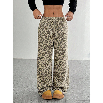 Maeve Women's Wide-Leg Trousers - High-Waisted Printed Loose-Fit