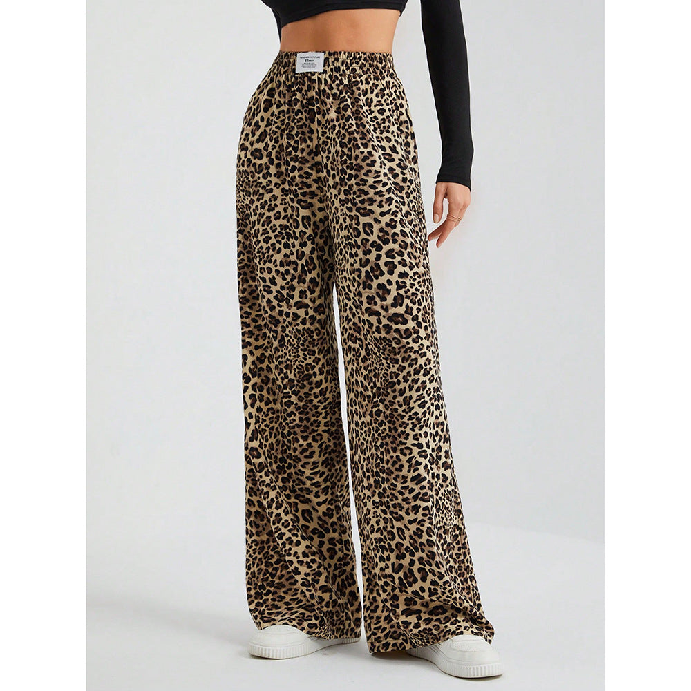 Maeve Women's Wide-Leg Trousers - High-Waisted Printed Loose-Fit